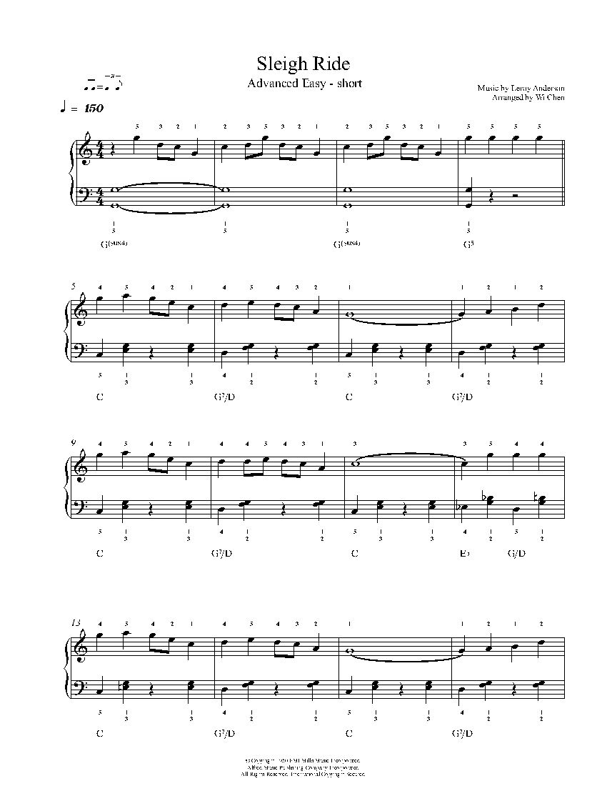 Sleigh Ride sheet music