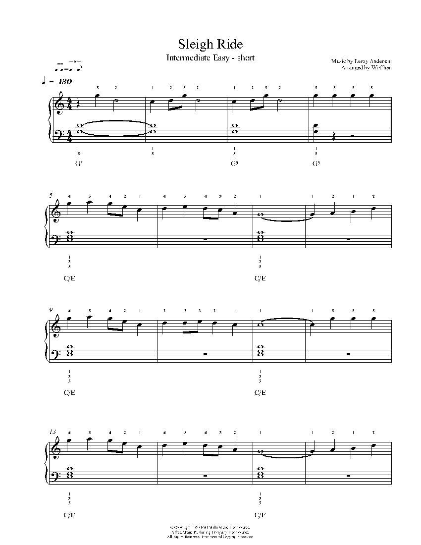 Sleigh Ride sheet music