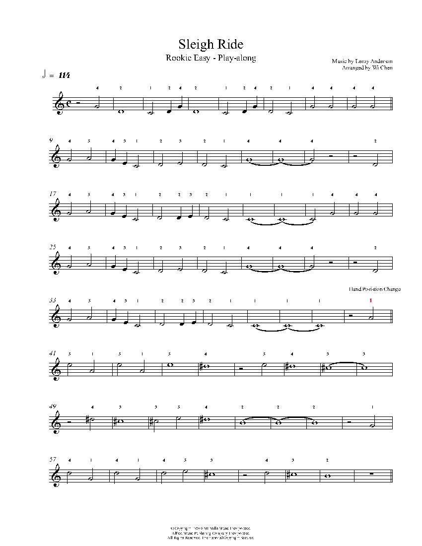 Sleigh Ride sheet music
