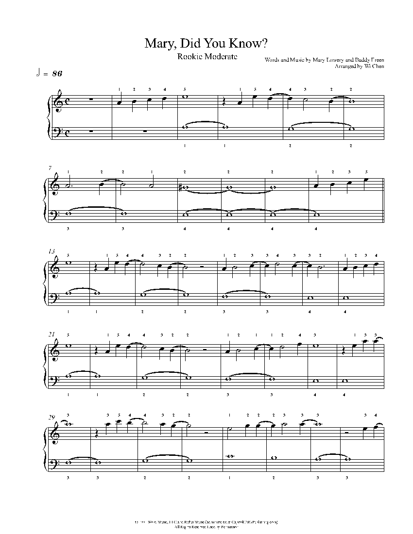 Mary, Did You Know? sheet music