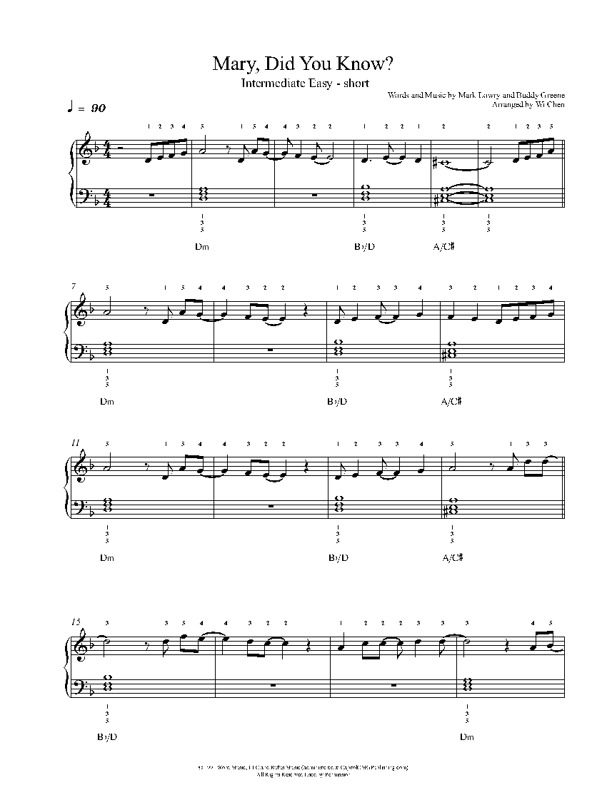 Mary, Did You Know? sheet music
