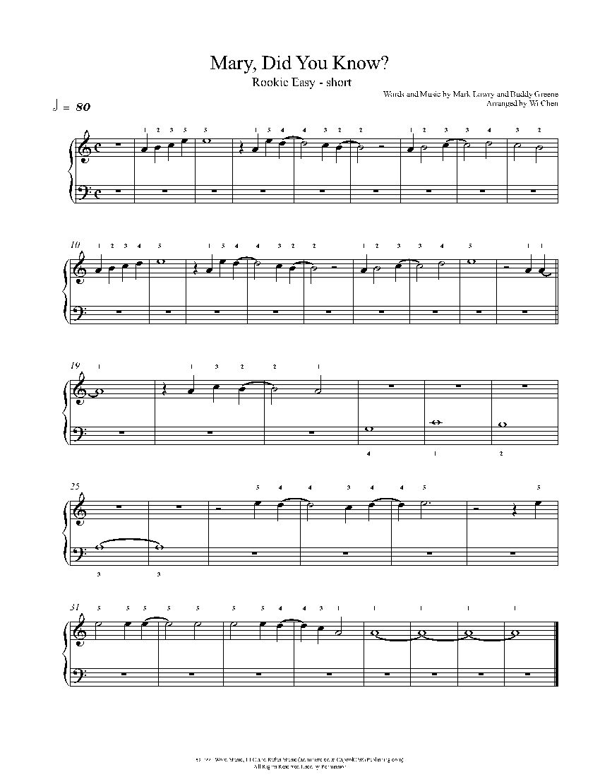 Mary, Did You Know? sheet music