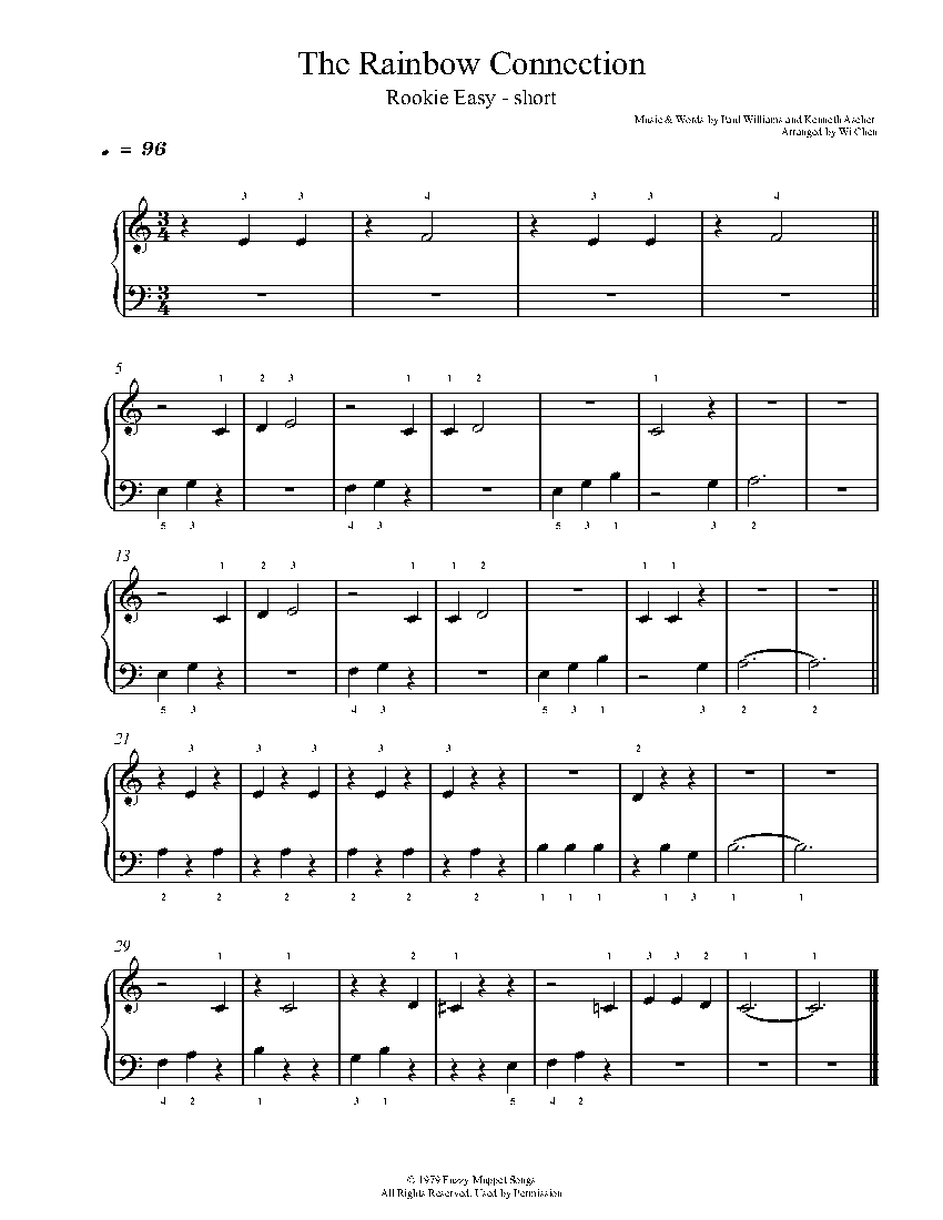 The Rainbow Connection sheet music