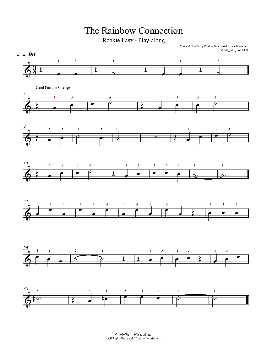 The Rainbow Connection sheet music
