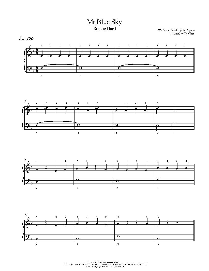 Mr. Blue Sky sheet music
